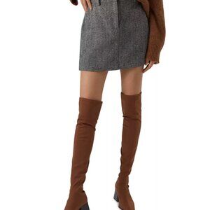 Vero Moda Lizzie Mini Skirt Herringbone Tweed EU 36 US 4 UK 8 New Without Tags